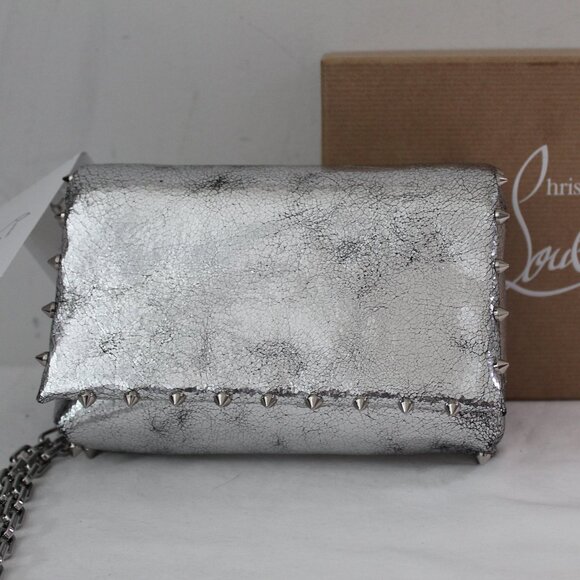 Christian Louboutin Handbags - NWT Christian Louboutin Spiky Soft Laminated Leather Crossbody Pouch